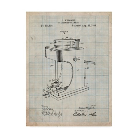 Trademark Fine Art Cole Borders 'Blacksmith Hammer' Canvas Art, 14x19 ALI22057-C1419GG